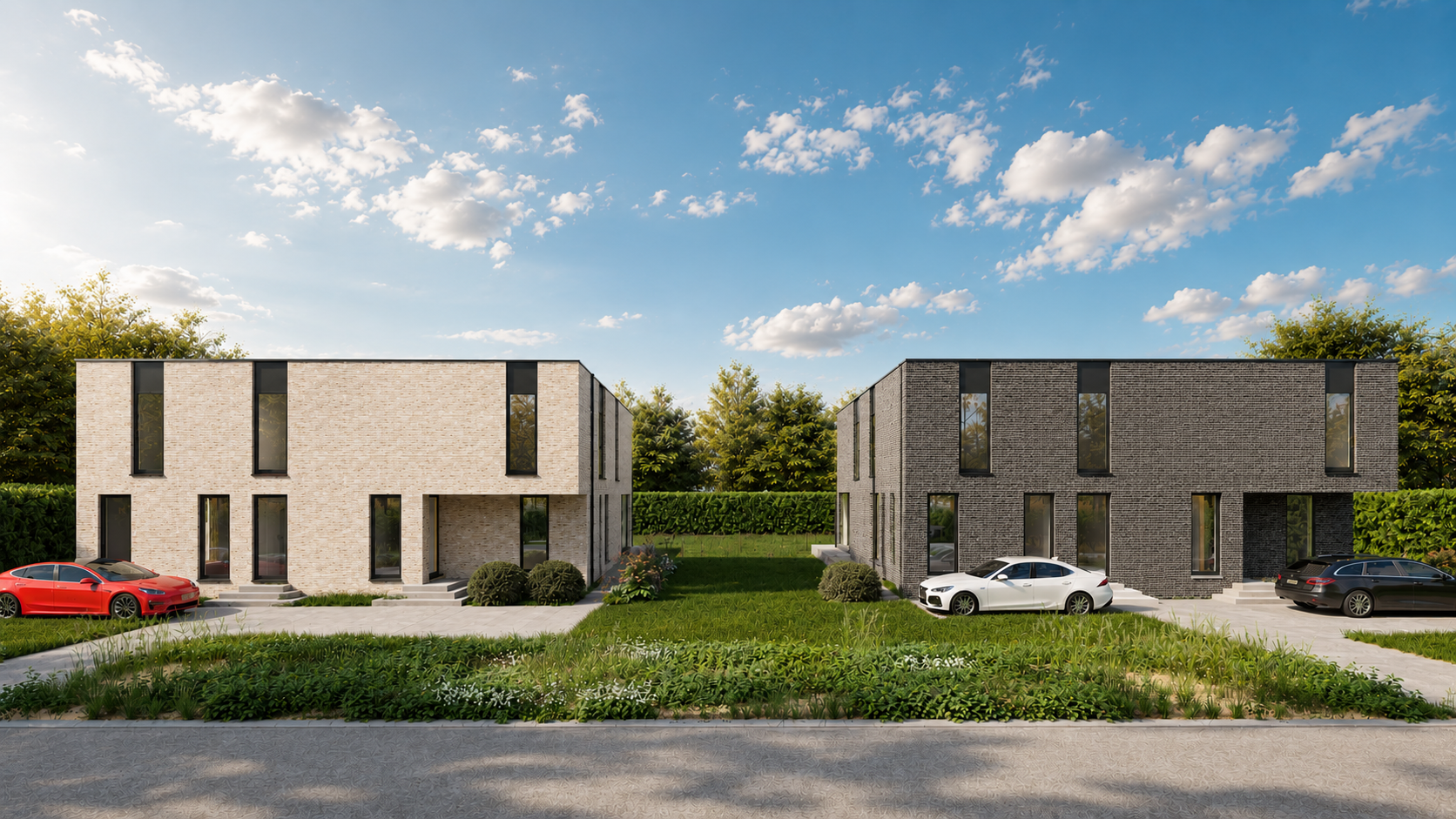 Nieuwbouwproject 4 halfopen woningen Herselt - Guldenbouw